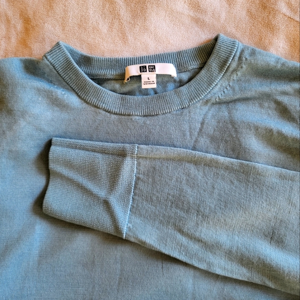 Uniqlo Lightblue Crewneck Sweater - L